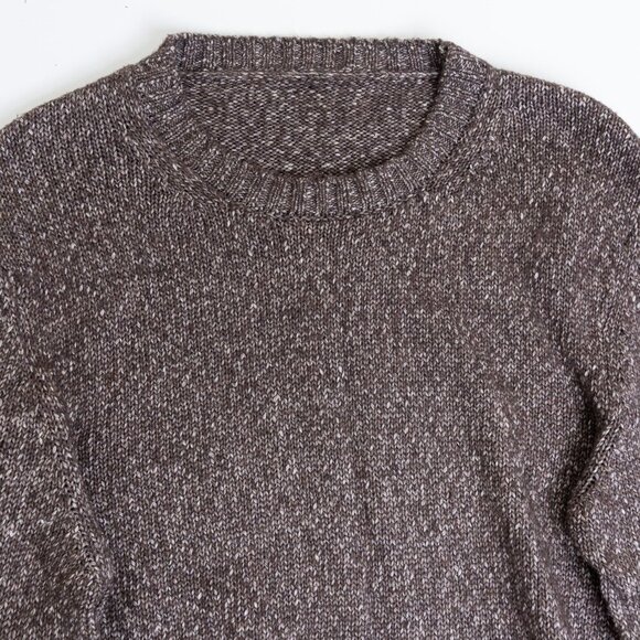 Officine Générale Marco Crewneck Sweater Brown Unisex Soft Italy - Picture 11 of 12